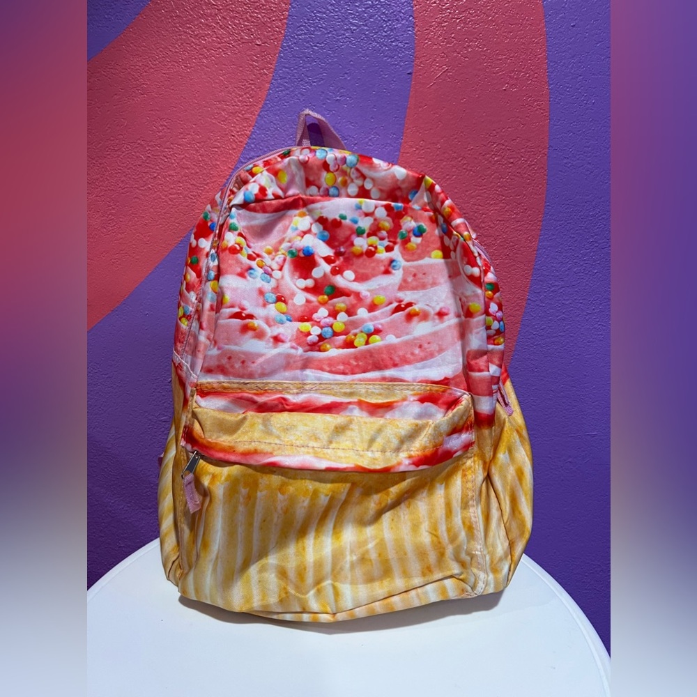 Cupcake sprinkle pink backpack